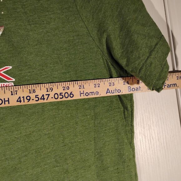 Huk tshirt mens 2XL XXL green performance fishing graphic tee american flag - Picture 4 of 9